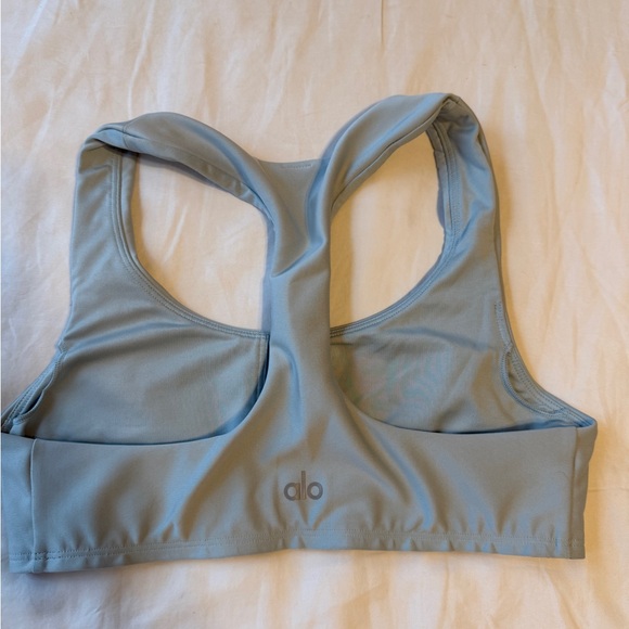 ALO Yoga Airlift Light Blue Sports Bra - Picture 2 of 3